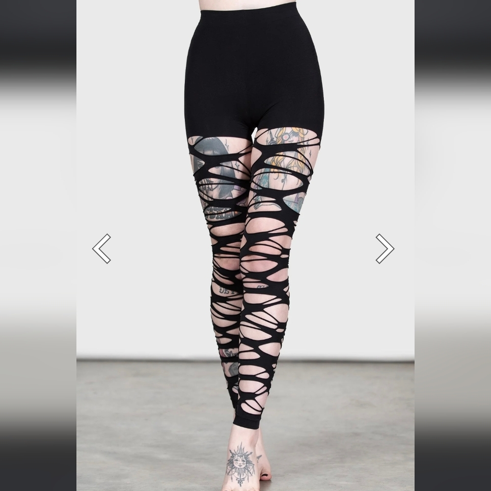 Killstar Carved Up Slashed Tights